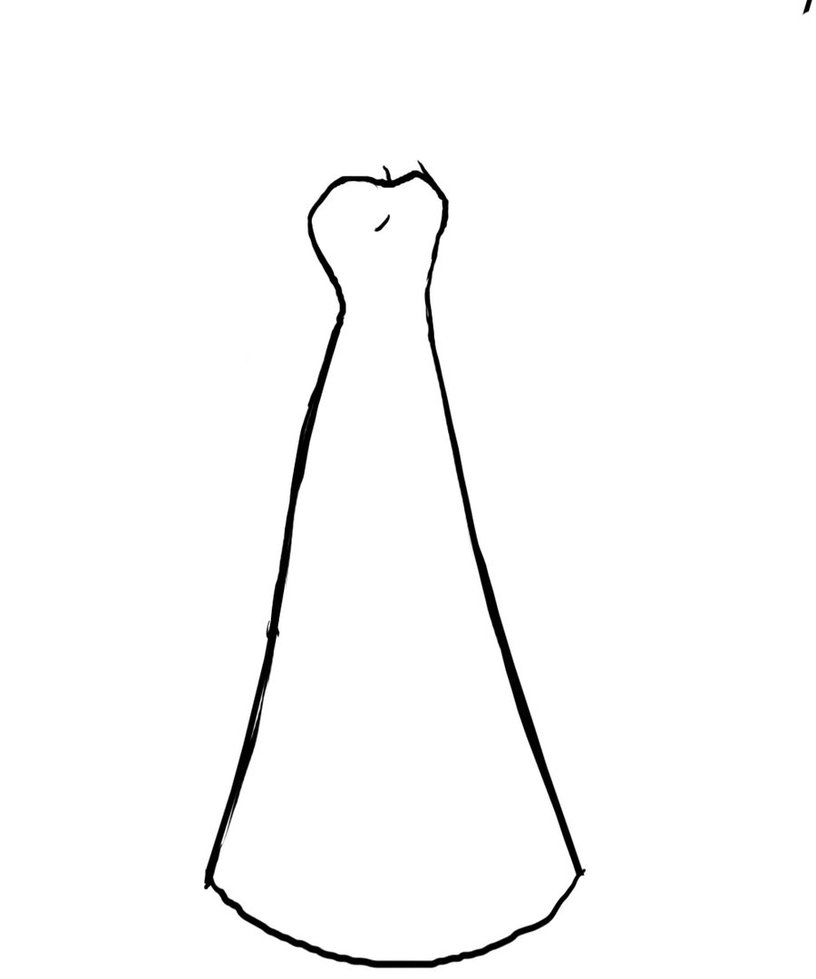 Free Free 342 Outline Wedding Dress Svg SVG PNG EPS DXF File