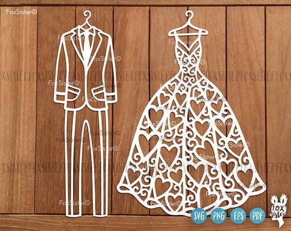 Wedding Svg, Bridal Dress Svg, Dress Svg, Mr and Mrs Svg.