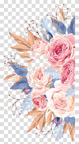 Watercolor Flower transparent background PNG cliparts free.