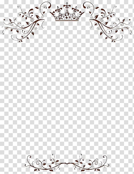 Wedding Invitation Border transparent background PNG clipart.