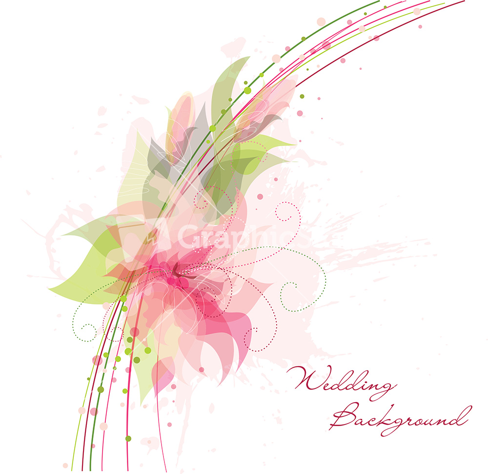 Free Wedding Invitation Vector Image.