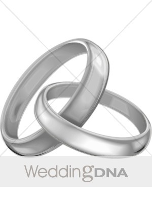 Silver Wedding Bands Clipart.