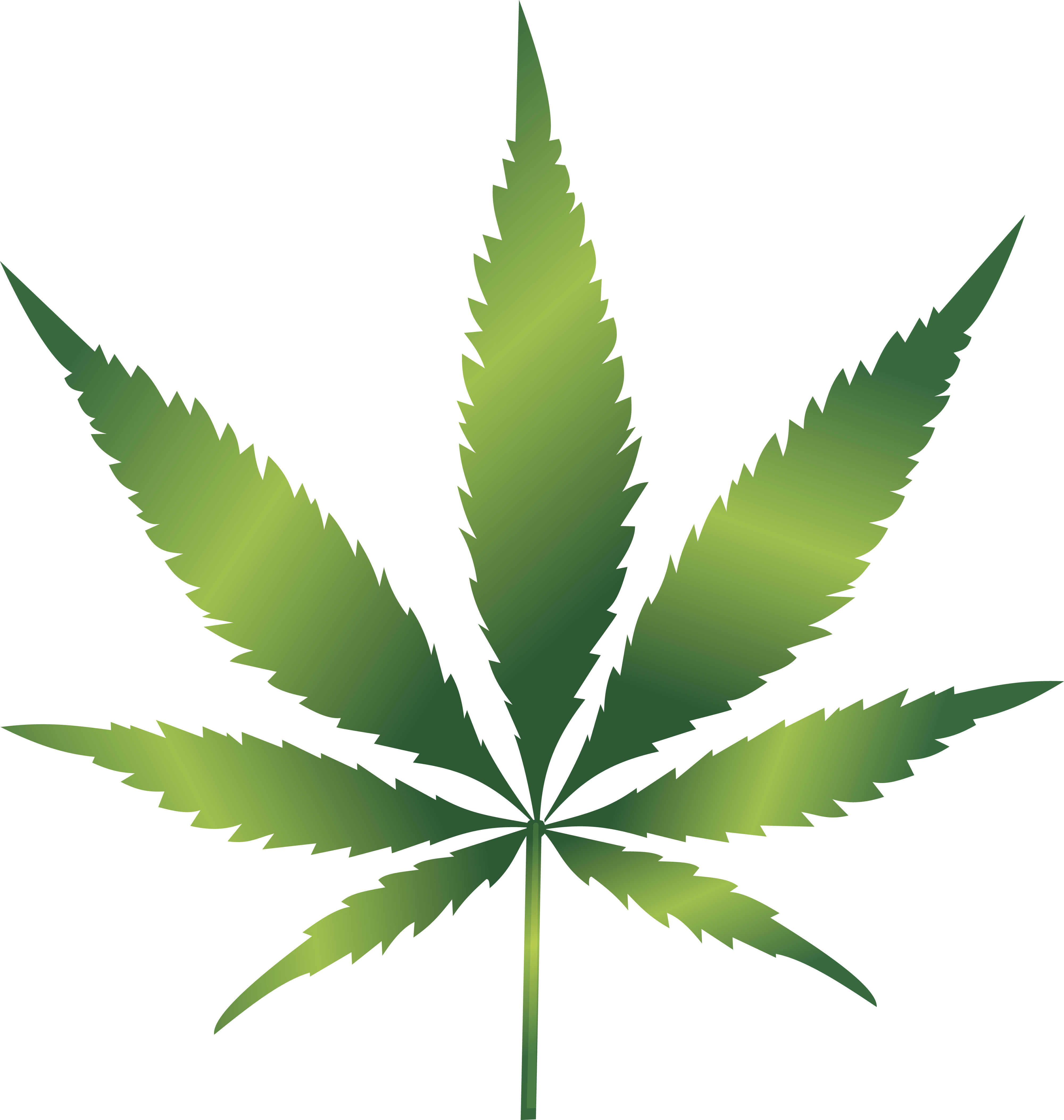 Free Clipart Of A cannabis leaf.