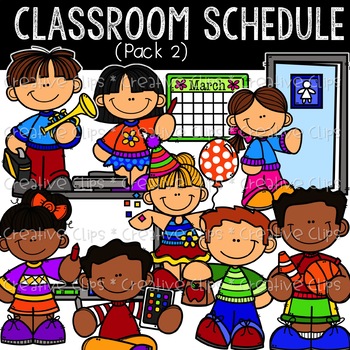 Classroom Schedule Kids: School Clipart {Kid Clipart}.