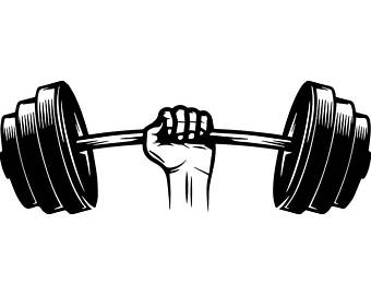 Barbell clipart powerlifting, Barbell powerlifting.