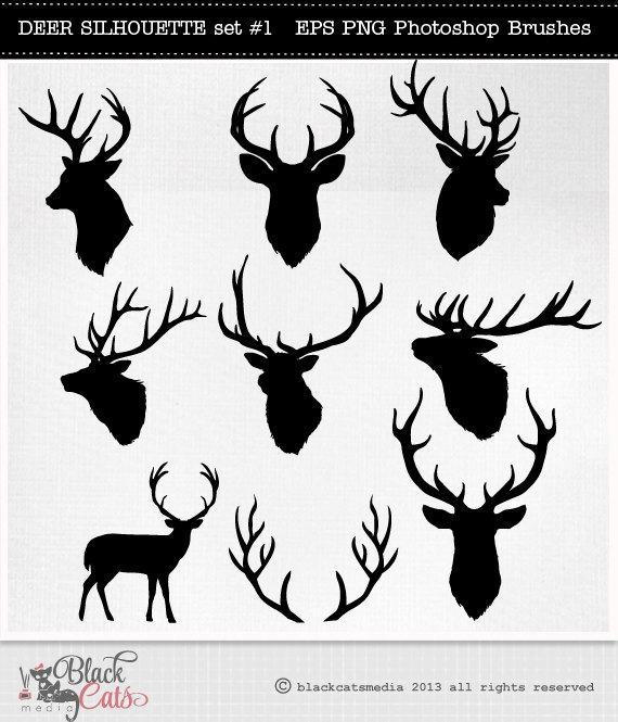 Deer head silhouette.