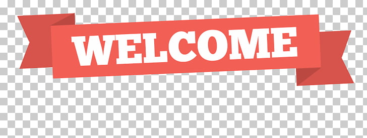 Simple Red Welcome Banner, Welcome PNG clipart.