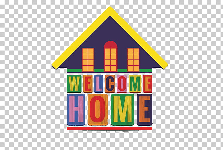 Illustration, Welcome home sweet home PNG clipart.