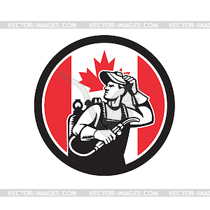 Canadian Welder Canada Flag Icon.