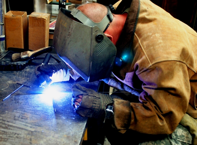 Free, Public Domain Image: Military Metal Worker Welding a.