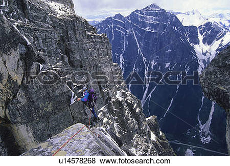 Pictures of Man climbing the West Ridge of Mount Tupper with the.