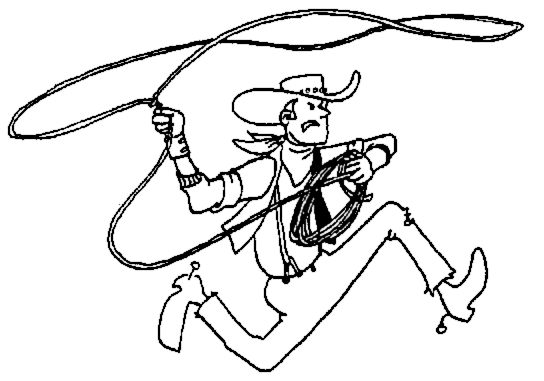 Cowboy Clipart Black And White.