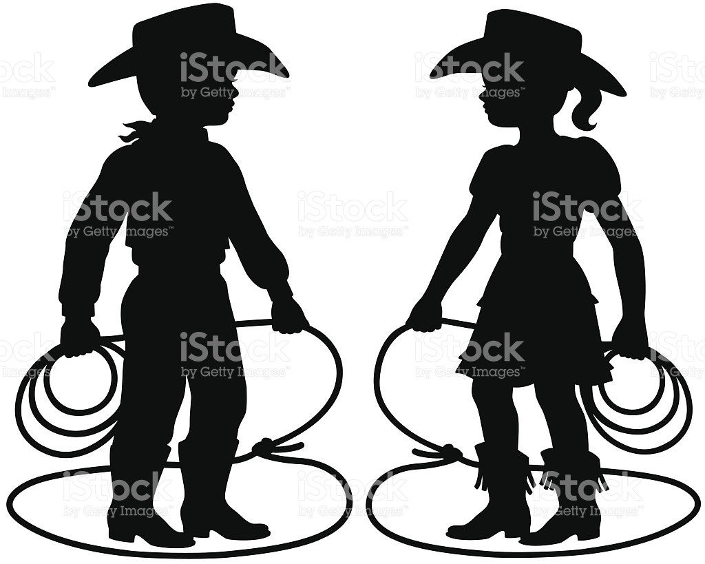 Cowboy And Cowgirl Clipart.