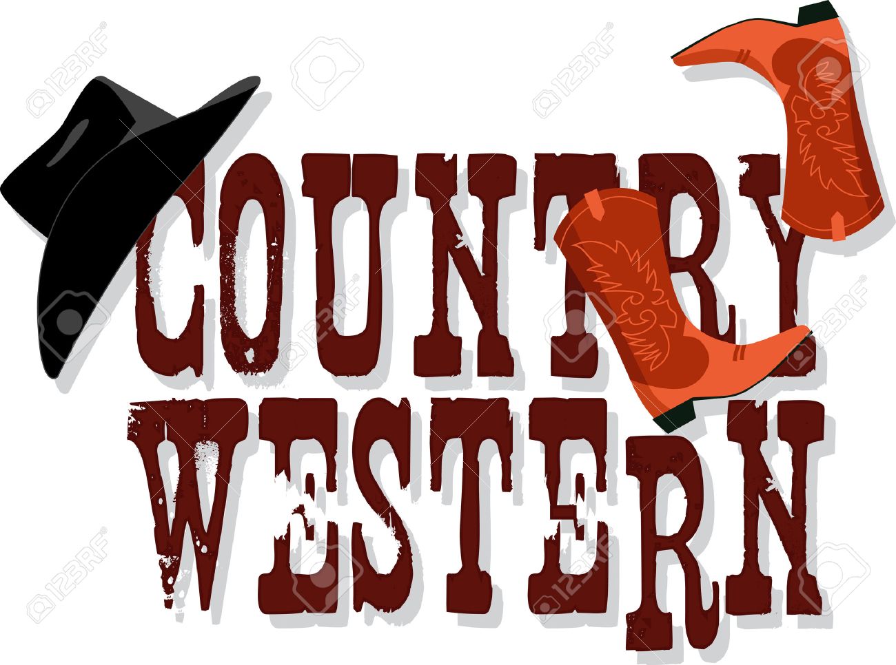 Country Western Clip Art.
