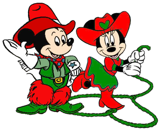 Western Cowfolks Mickey & Minnie.