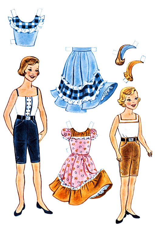 Linda Goes West Ranch Party Paper Dolls.