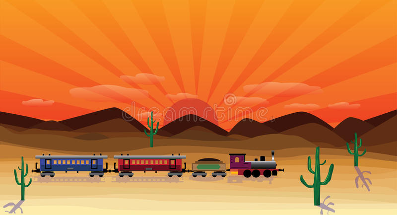 Western Scene Stock Illustrations.