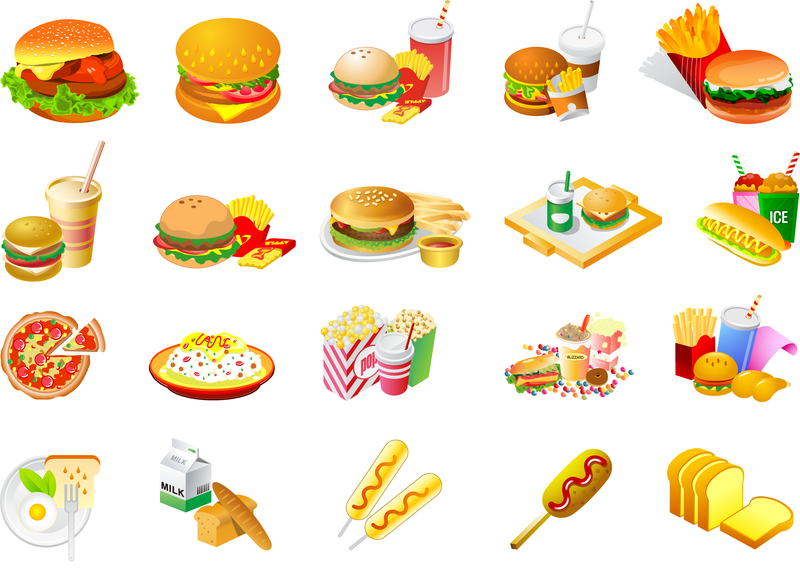 Westernstyle Fast Food Clip Art.