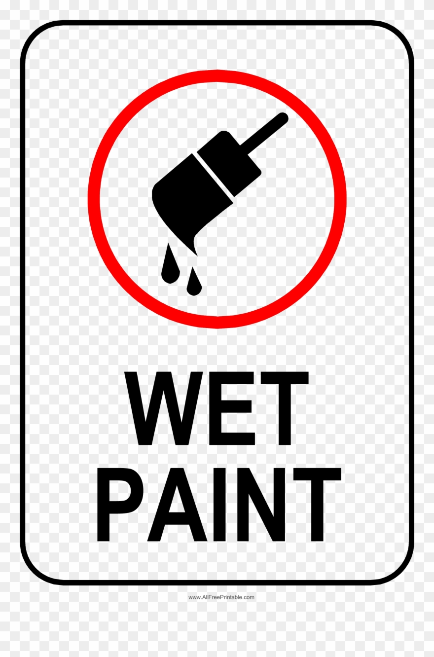 Wet Paint Sign Clipart (#2713511).
