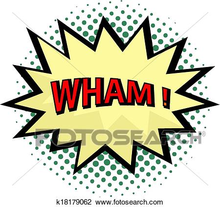 Wham! comic cloud in pop art style Clipart.