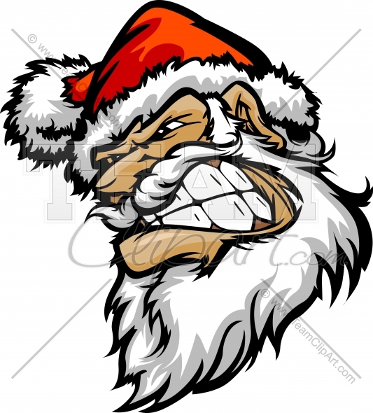 Angry Santa Cartoon Clipart Image. Vector Format..