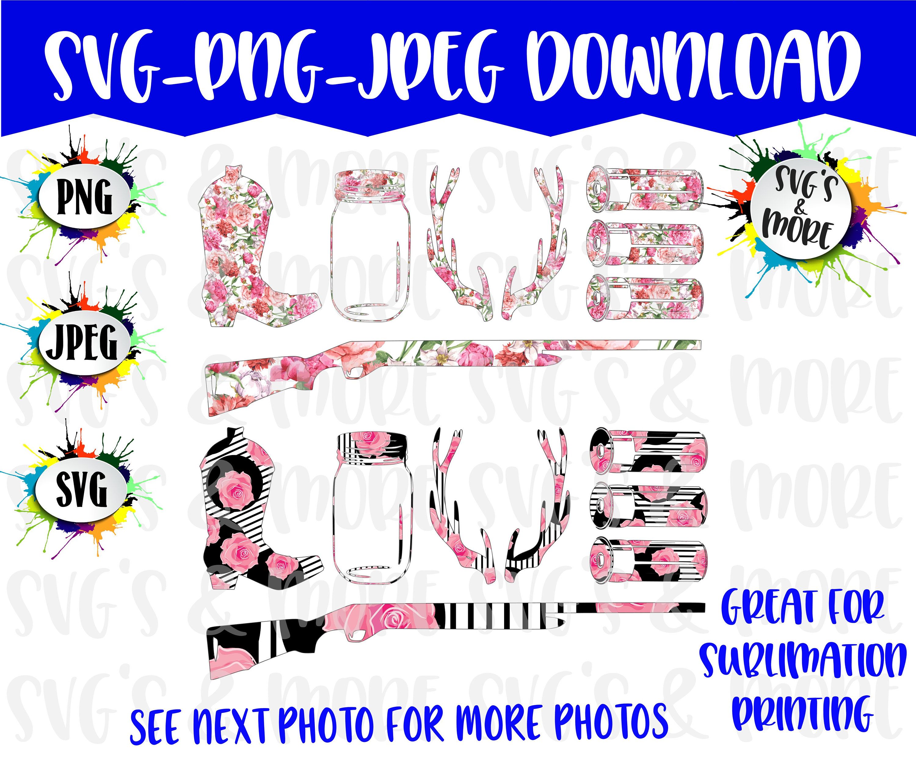 Sublimation Files, PNG Files, SVG Files, JPEG, Love Hunting.