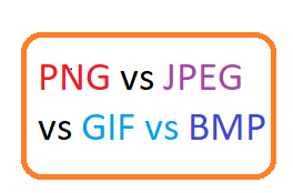Understand png vs jpeg vs tiff vs gif vs bmp image format size full form.