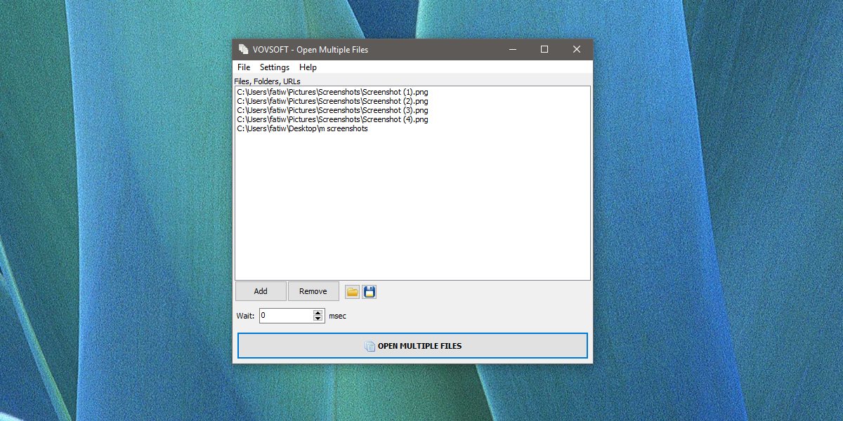 How to open multiple files at once on Windows 10.