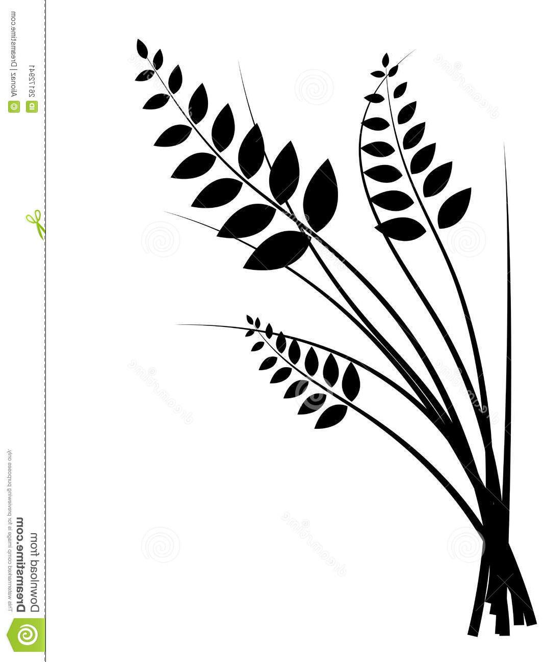 HD Wheat Clip Art Black And White Design » Free Vector Art, Images.