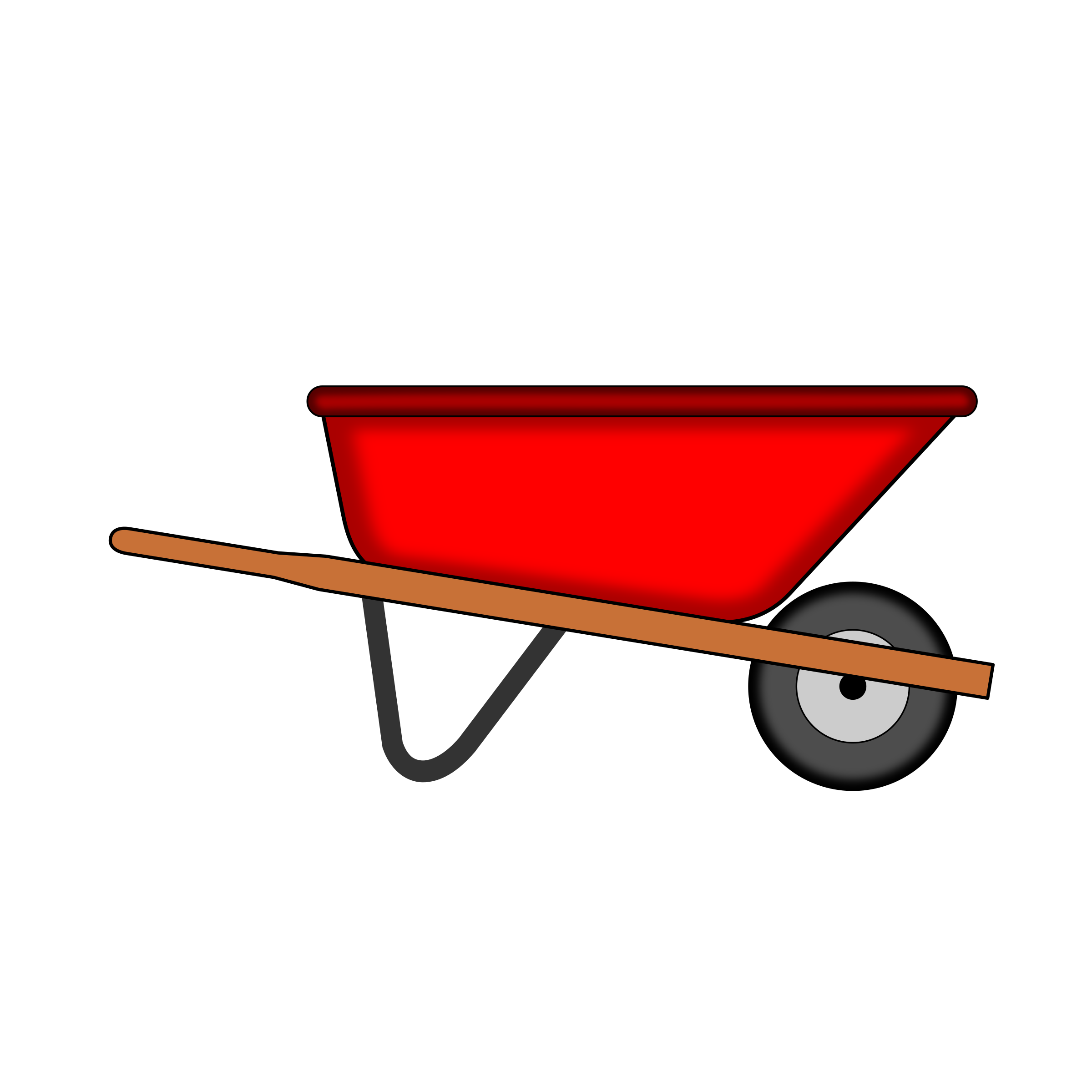 Red WheelBarrow Vector Clipart image.