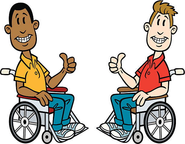 Wheelchair Bound Cartoon Clip Art, Vector Images & Illustrations.