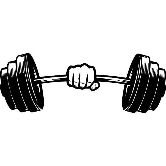 726 Barbell free clipart.