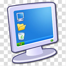 Refresh CL Icons , MyComputer, white flat screen computer.