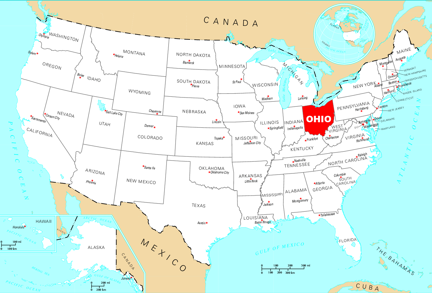 Where Is Ohio Located • Mapsof.net.