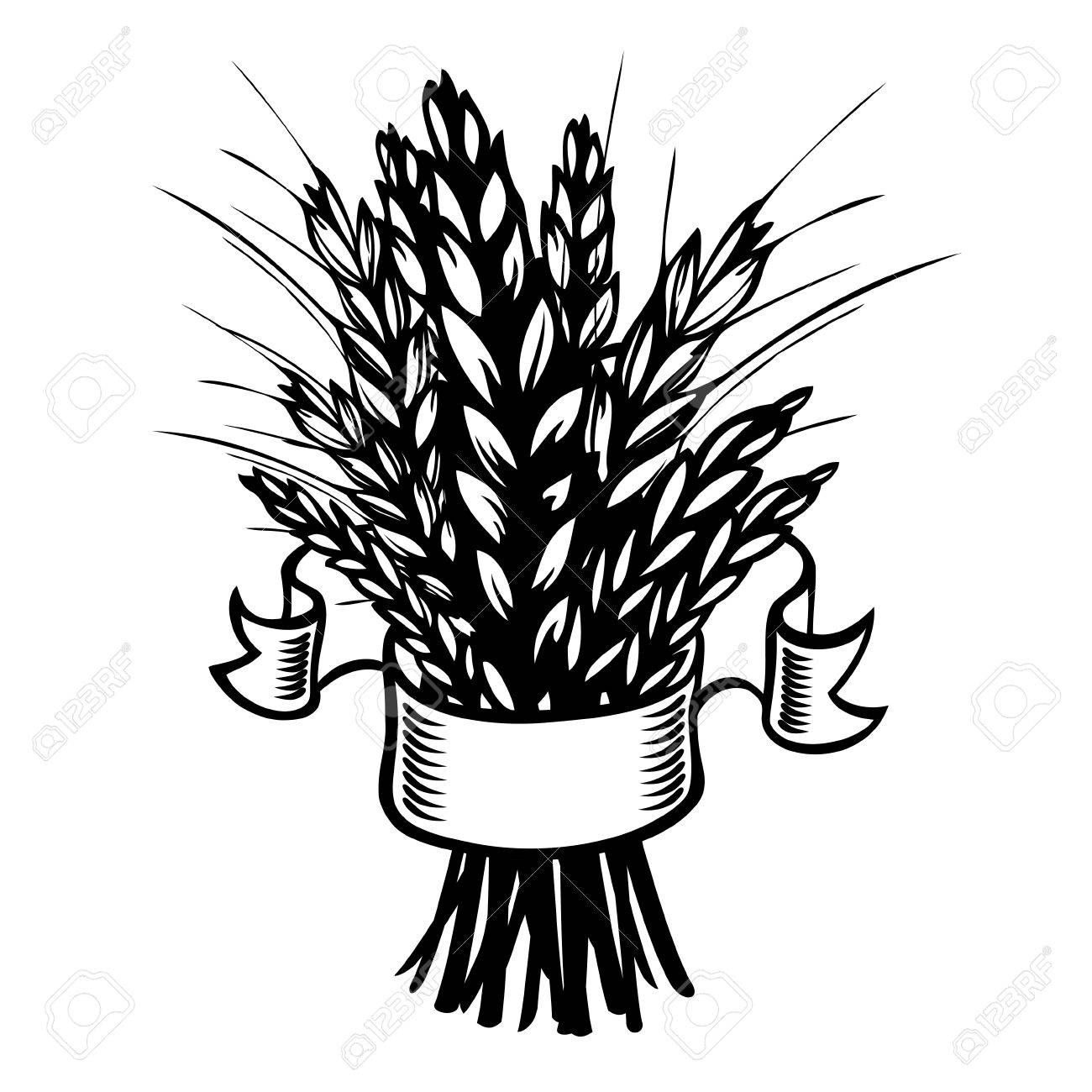Wheat Clipart Black And White.