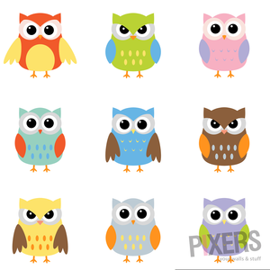 Free Whimsical Owl Clipart.