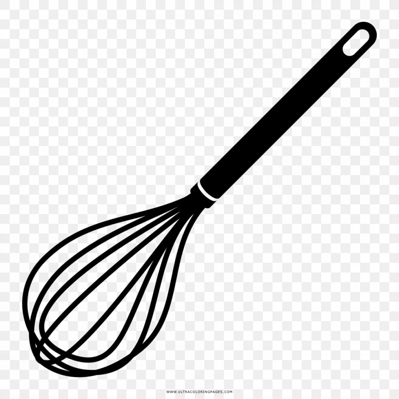 Whisk Coloring Book Drawing Fork Kitchen Utensil, PNG.