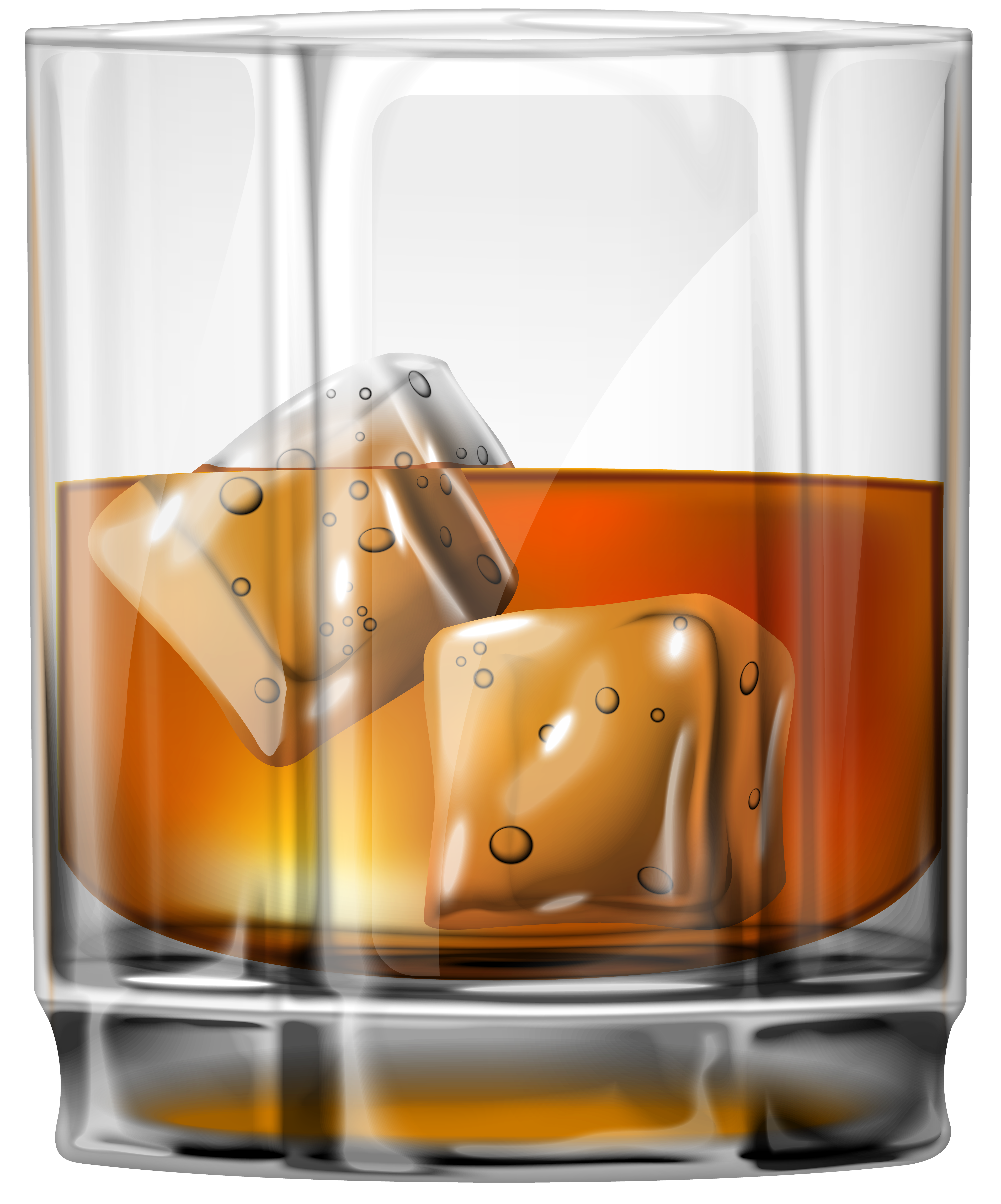 Glass of Whiskey PNG Clip Art.