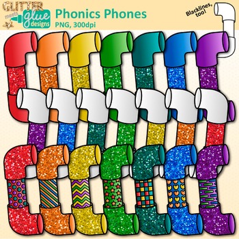 Phonics Phones Clip Art: Phonemic Awareness Graphics {Glitter Meets Glue}.