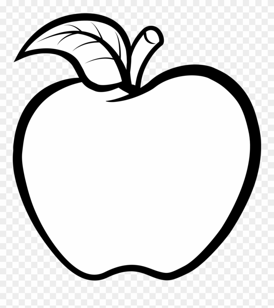 Apple Clipart Black And White Vector Free 11 Buah Apel.