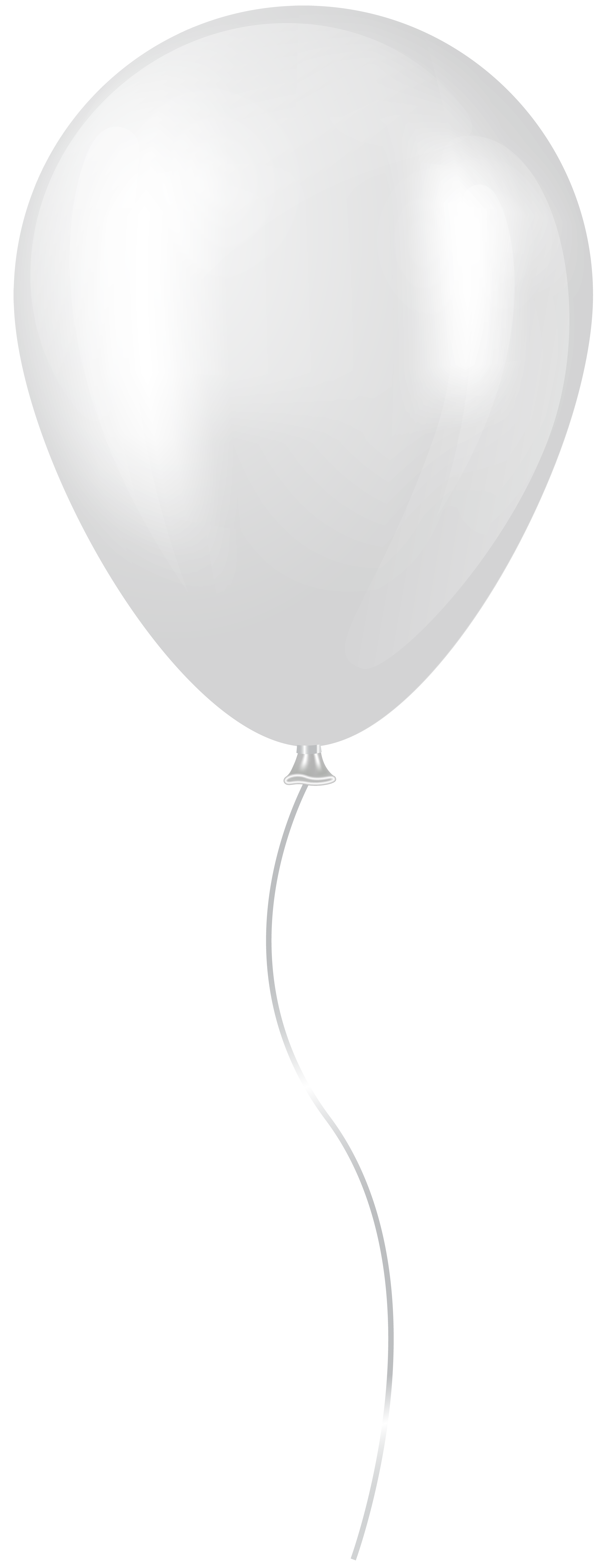 White Balloon Transparent Clip Art.