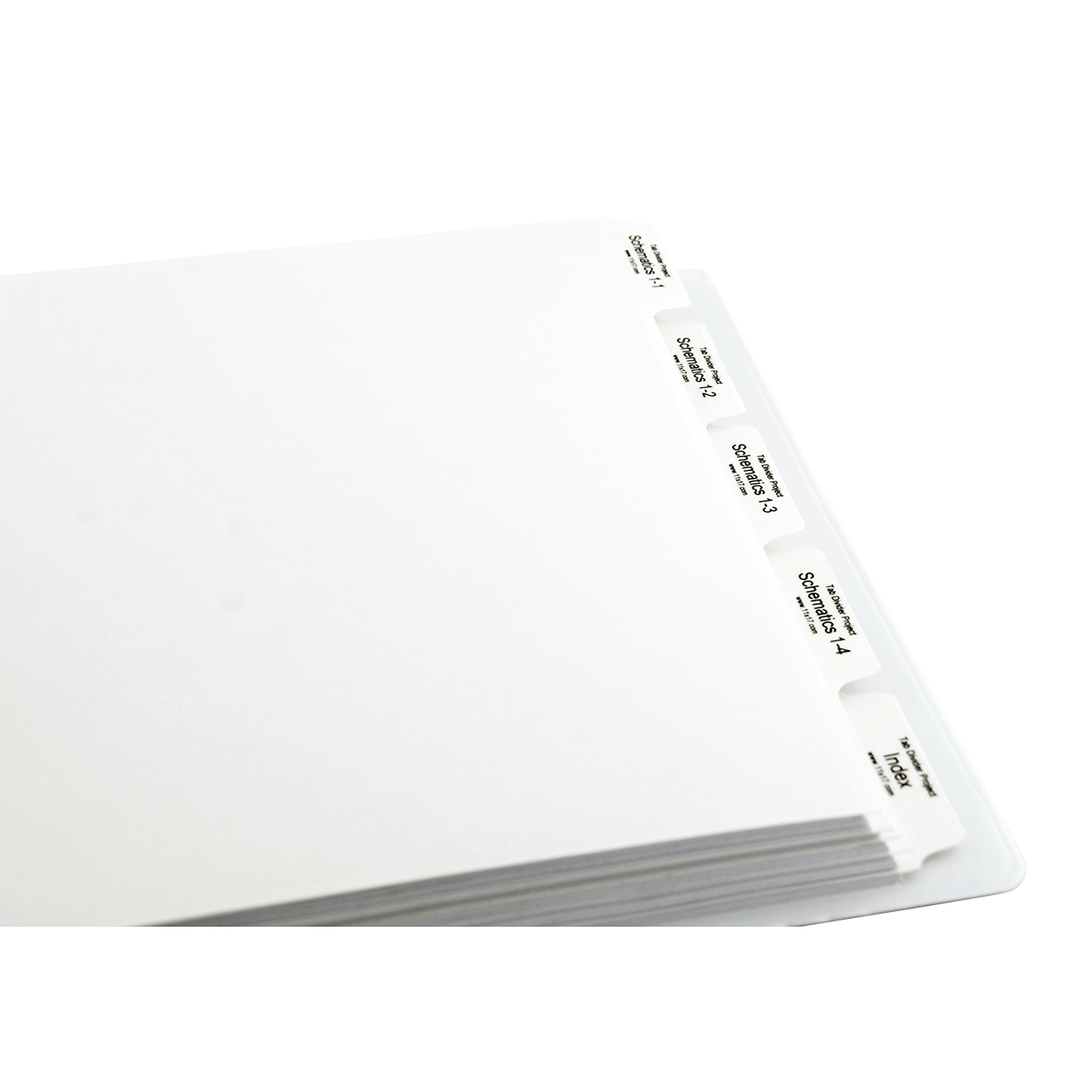 11x17 Index Tab Dividers (White with Blank Tabs) (5 Tab/1 Set).