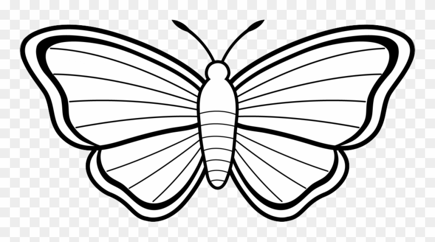 Black And White Butterfly Clip Art.