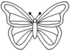butterfly clipart black and white outline   Clipart Free.
