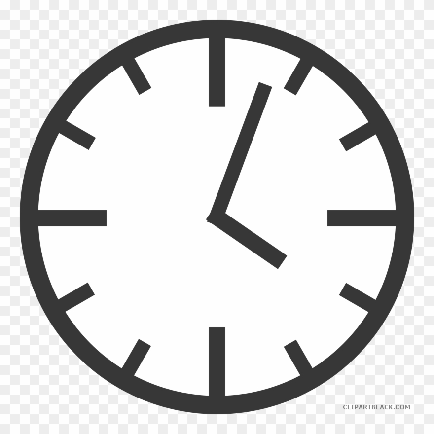 Graphic Library Black And White Clipart Clock.