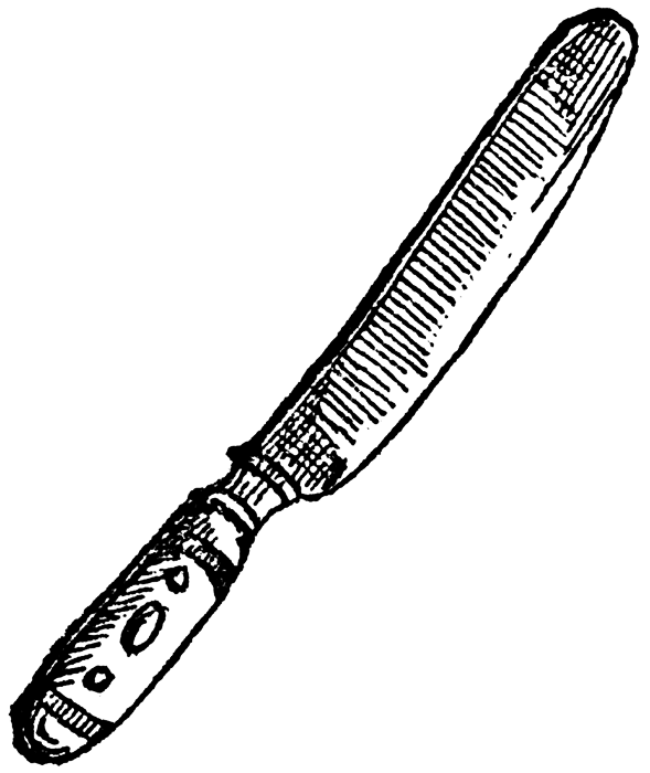 Butter knife clipart black and white.