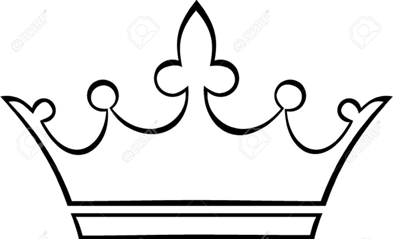 Crown Black And White Clipart.