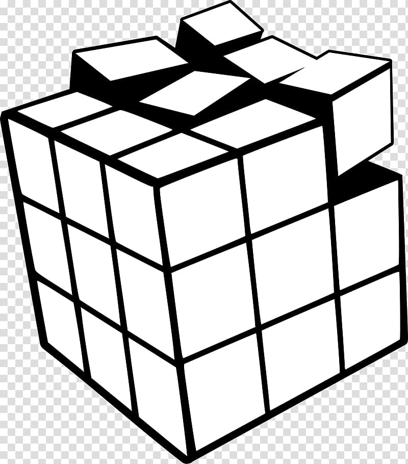 Rubiks Cube Scalable Graphics , White Cube transparent.