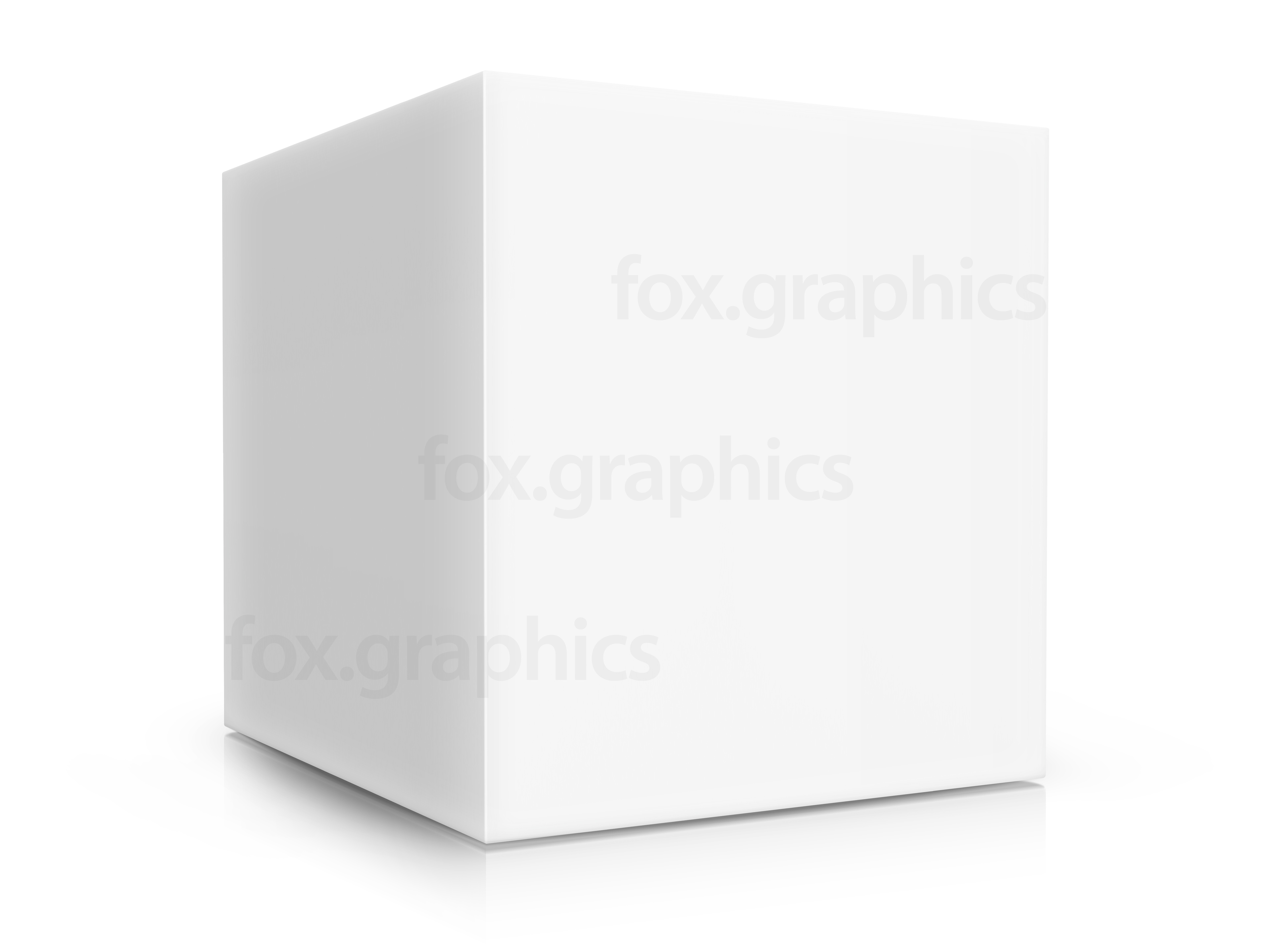 White cube box, PSD.