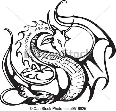 Dragon clipart Clipart Dragon Black And White.